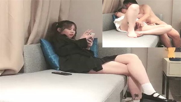 双马尾萝莉裙嫩妹兼职援交，惨遭小胖狂暴抽插到哭！