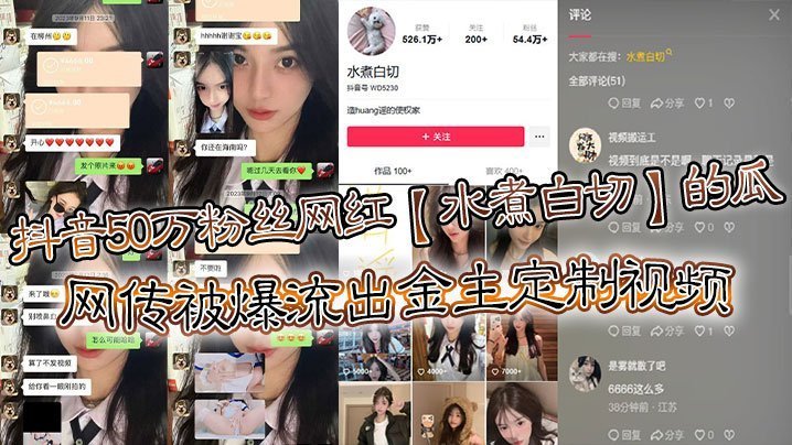 抖音网红水煮白切 金主定制私拍流出 巨乳骚货被包养内射