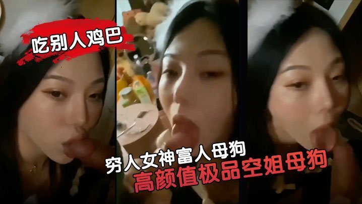 穷人女神富人母狗！高颜值极空姐被富佬爆操内射
