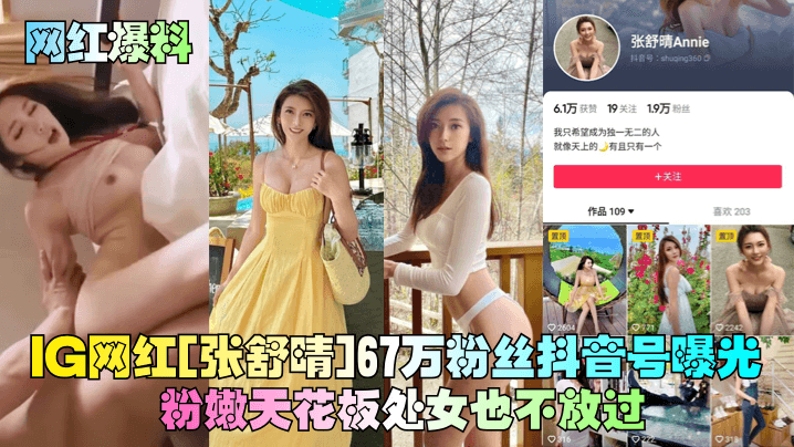 嫩版高圆圆张舒晴67万粉丝床片外泄，巨乳爆操内射