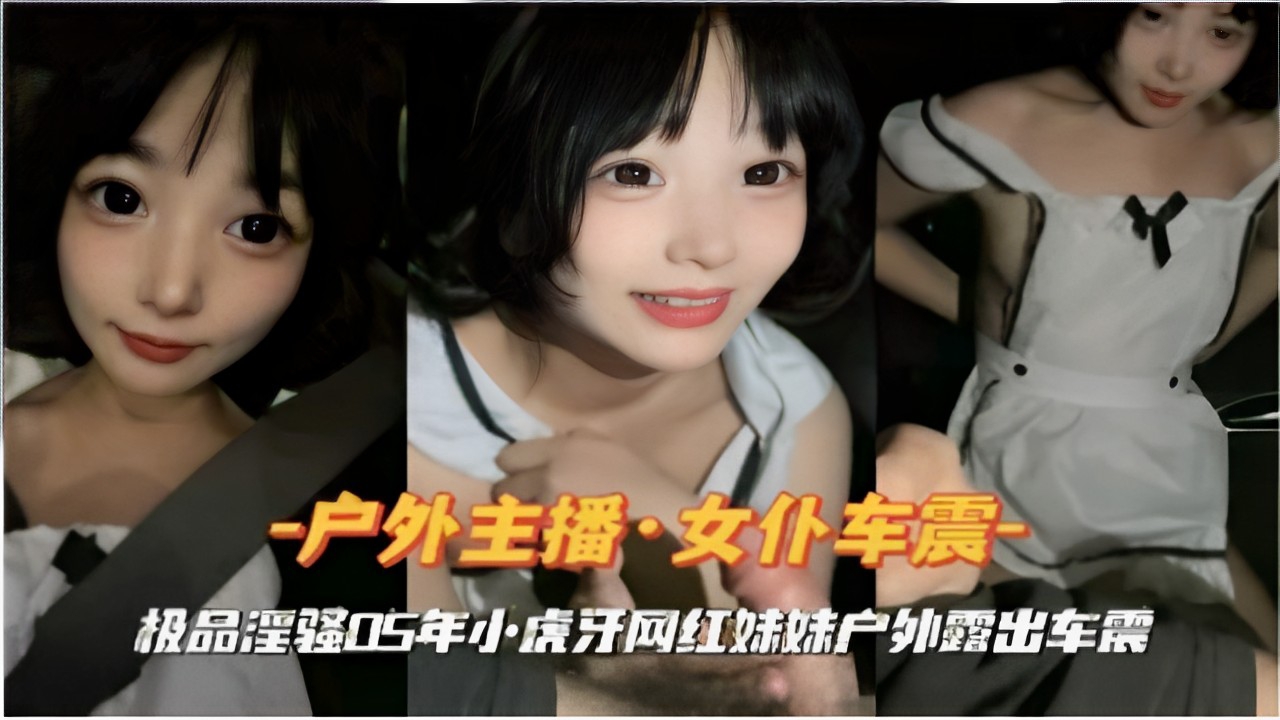 05年小虎牙网红户外女仆装车震爆操内射